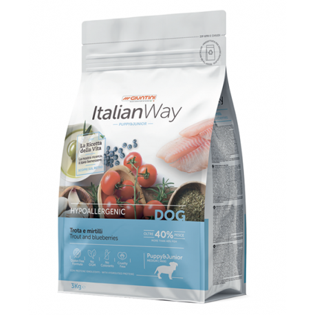 Italian Way Puppy-Junior Medium/Maxi Trota e Mirtilli 12 kg
