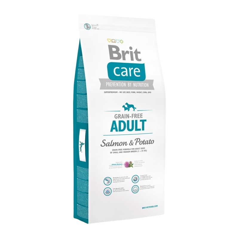 Brit Care Salmone Adult No Grain 12kg - Ipoallergenico Senza Cereali per Cane Adulto