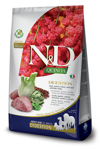 Farmina N&D - Grain Free Quinoa Adult Digestion all'Agnello, Quinoa, Finocchio, Menta e Carciofo da 7 Kg