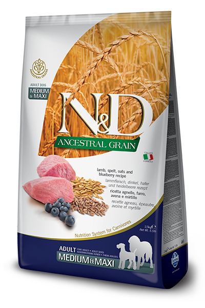 Farmina N&D Low Grain Adult Medium/Maxi Agnello e Mirtillo