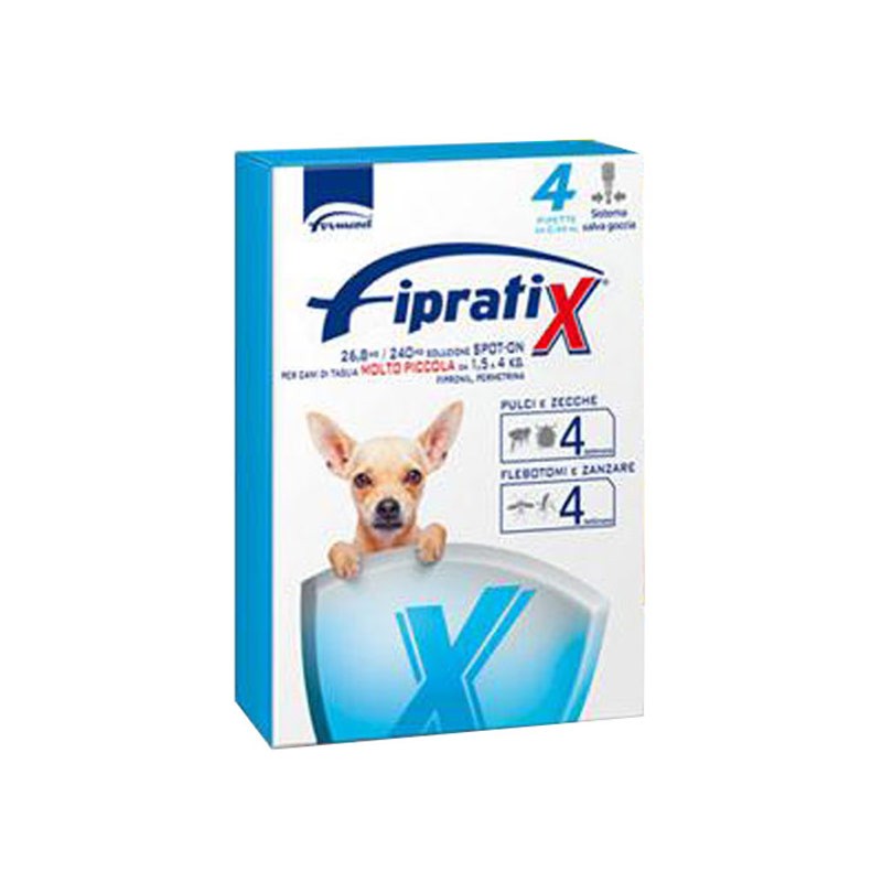 Fipratix spot on per cani di taglia molto piccola, da 1,5 a 4 kg, 4 PIP.
