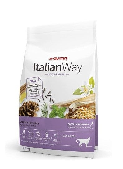 Italian Way Lettiera Naturale per Gatti Soft&Natural - 2.5 kg